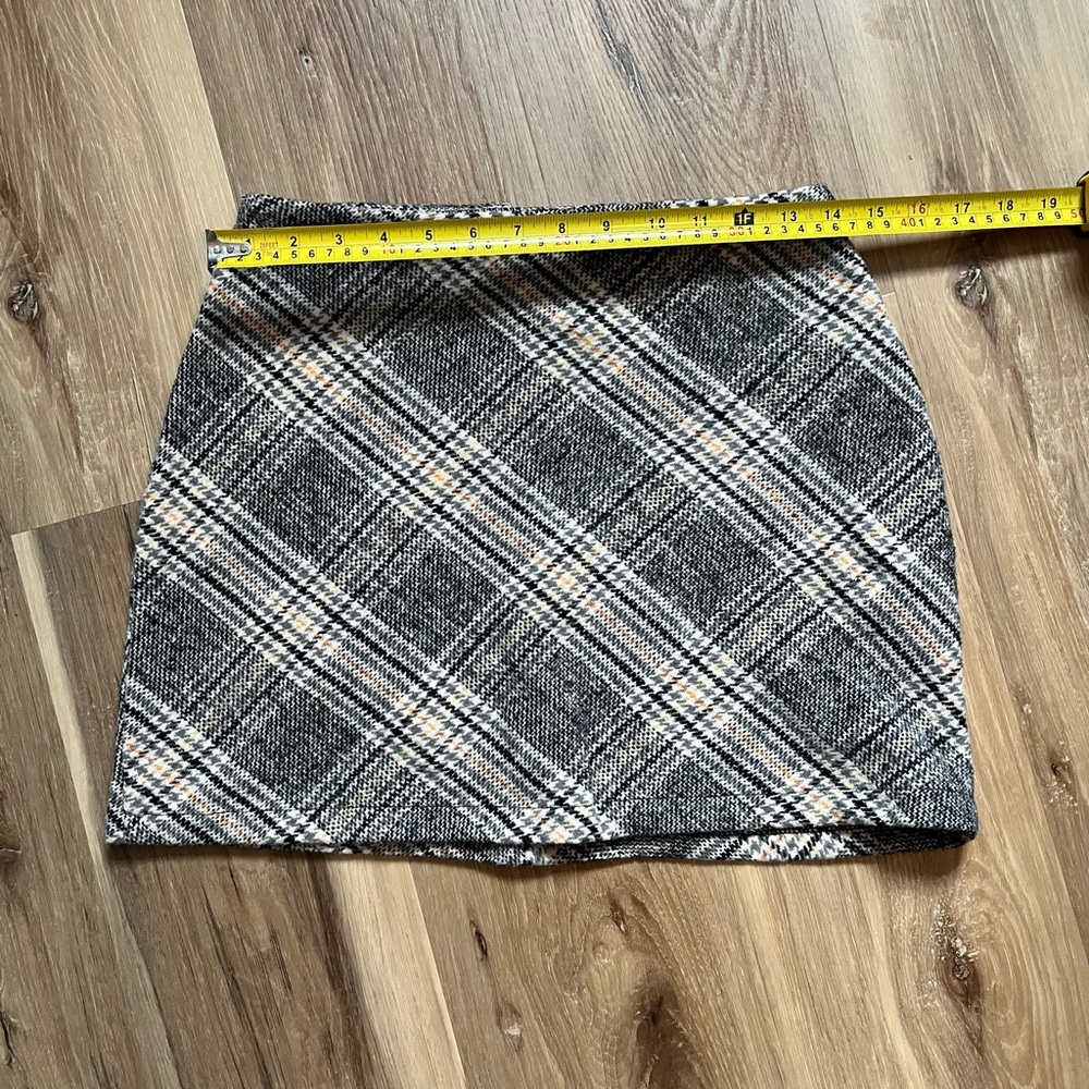 Plaid Black and Cream Women's Skirt